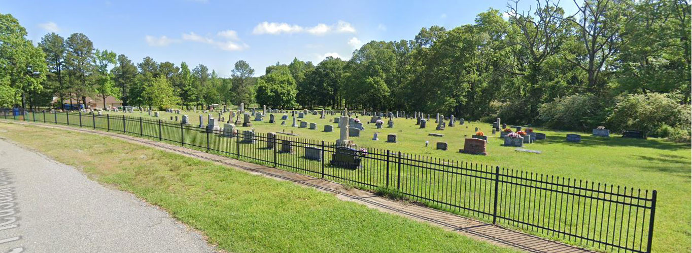Mt. Pleasant Cemetery located right across the street from the church